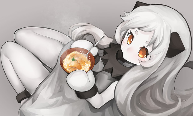 なか卯でほっぽちゃんとカツ丼を食べる はちゃち Live2dデザイナー さんのイラスト ニコニコ静画 イラスト