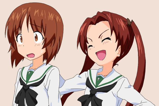 模写 角谷杏と西住みほ さこつ さんのイラスト ニコニコ静画 イラスト