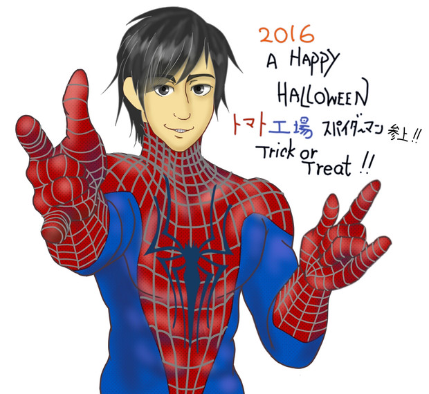 ハロウィンだからスパイダーマン