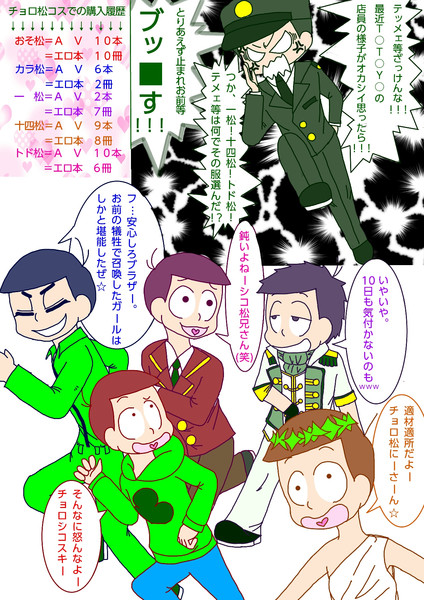 六つ子 三男へのいたずら 自分絵 まつる さんのイラスト ニコニコ静画 イラスト