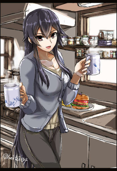 艦これ オファー 矢矧 裸yシャツ 朝コーヒー