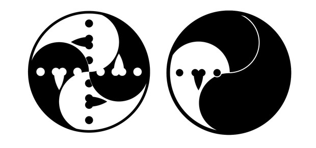 インコの家紋を作ろうとしてみた01 Mochi O さんのイラスト ニコニコ静画 イラスト