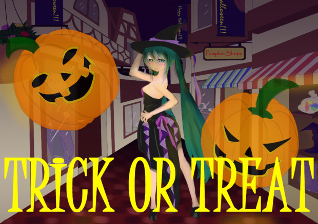 トリックオアトリート 魔女ミクと愉快なかぼちゃ達 Ryu さんのイラスト ニコニコ静画 イラスト