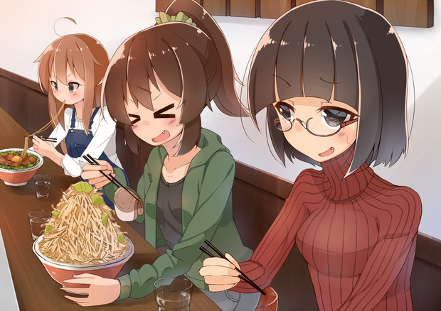 ラーメン食べる女の子 Re ふーあ さんのイラスト ニコニコ静画 イラスト