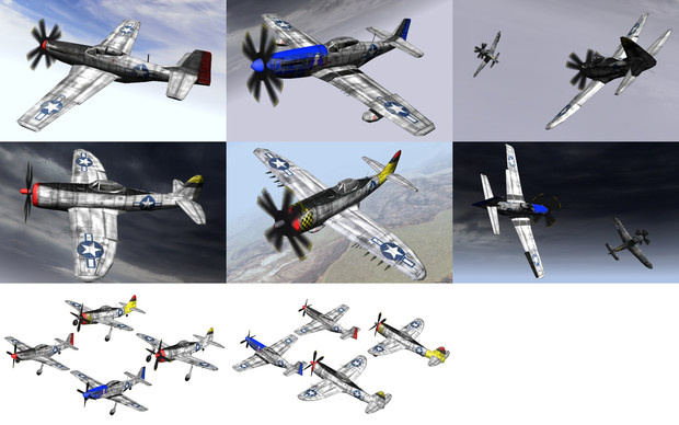 MMD用モブ戦闘機1944(米)セット / Tansoku102cm-沼地人 さんの