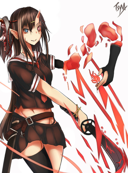 鬼人jk 渡火 さんのイラスト ニコニコ静画 イラスト
