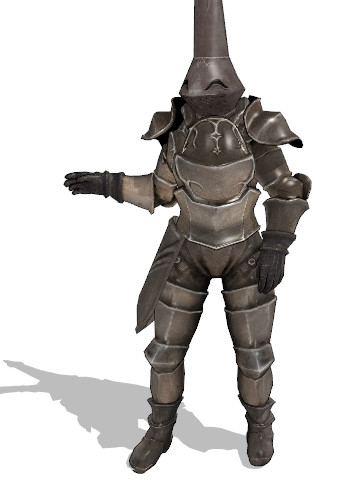 キャラクター　専用鎧　モデル鎧 MMDモデル配布】Cone helm armor / フライ さんのイラスト