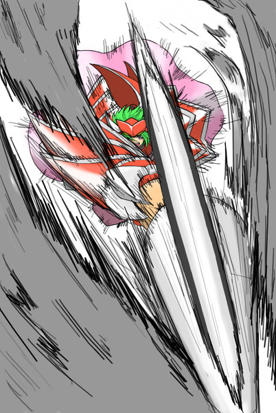 何かをぶった切る事に成功した長宗我部モトチカ Igg さんのイラスト ニコニコ静画 イラスト