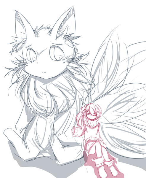 化け猫と少女 弐猫 さんのイラスト ニコニコ静画 イラスト