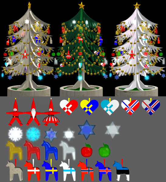 手作りクリスマスツリーセット 改 夏はニガテ さんのイラスト ニコニコ静画 イラスト