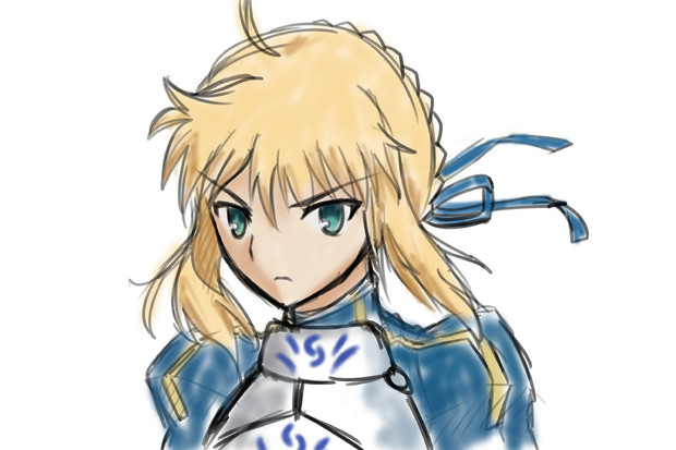青セイバー練習 タナトス さんのイラスト ニコニコ静画 イラスト