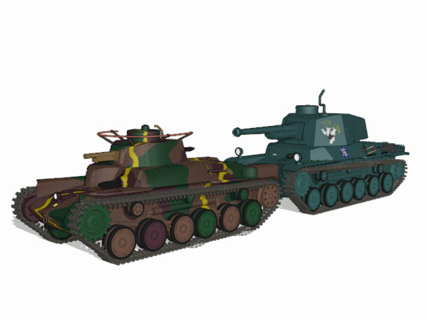 Mmd陸軍 九七式中戦車 三式中戦車用 自動回転履帯 Touhu さんのイラスト ニコニコ静画 イラスト