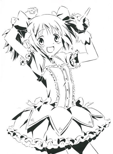 切り絵 魔法少女まどか マギカ 鹿目まどか おるた さんのイラスト ニコニコ静画 イラスト