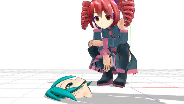 ミクの顔が落ちているのを見かけて拾おうかどうか迷っているテト めんどくせぇp さんのイラスト ニコニコ静画 イラスト
