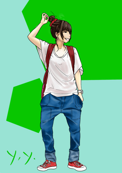 サルエルジーンズ 模写 ヨがシのうえにダ さんのイラスト ニコニコ静画 イラスト