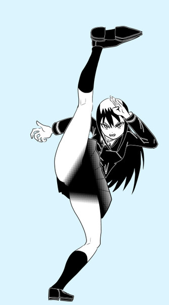 凛ちゃん上段足刀蹴り 安藤たかゆき さんのイラスト ニコニコ静画 イラスト
