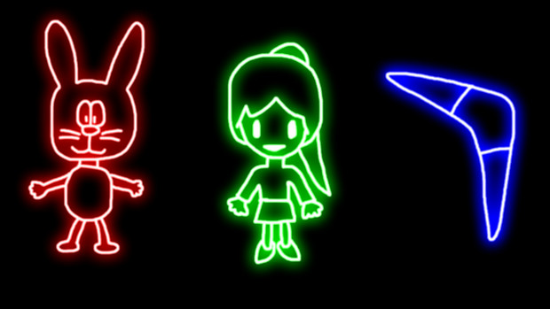 RGB (Rabbit, Girl, Boomerang)