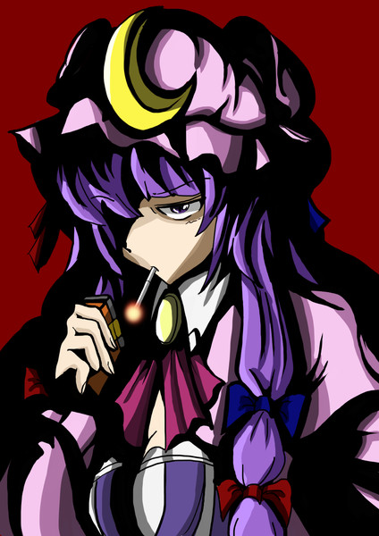 不機嫌な喫煙パチュリーさん となりのマッキンタイア さんのイラスト ニコニコ静画 イラスト