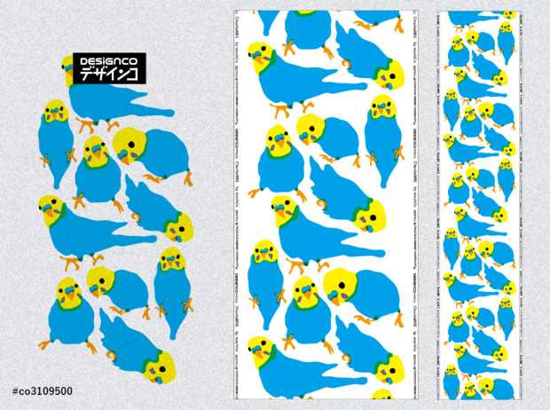 マリメッコ風セキセイインコ レインボー 01 Mochi O さんのイラスト ニコニコ静画 イラスト