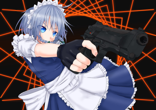 咲夜さんにはナイフより拳銃持たせたい派 哭糖 こくとー さんのイラスト ニコニコ静画 イラスト