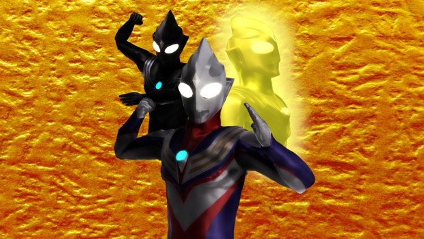 更新 リンドウ式ウルトラマンティガver 2 Mmdモデル配布あり 鏑木リンドウ さんのイラスト ニコニコ静画 イラスト