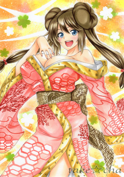 着物ではしゃぐメイちゃん◎