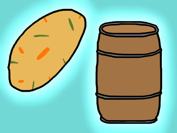 ガンバレ がんもどき と バレル 樽 A Artbab00 さんのイラスト ニコニコ静画 イラスト