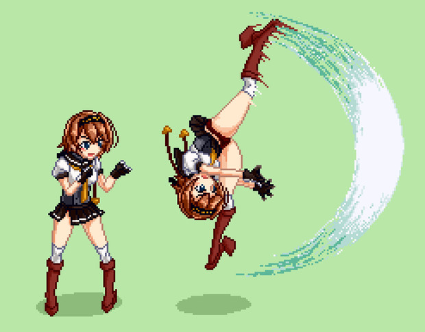 格ゲー風ドット照月 翡翠 さんのイラスト ニコニコ静画 イラスト