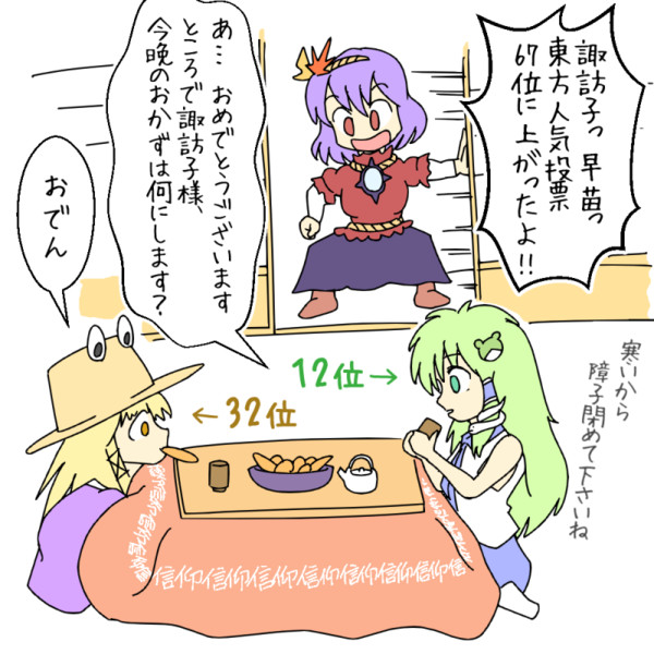 神奈子様が順位を上げたようです きで さんのイラスト ニコニコ静画 イラスト