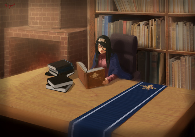 書斎の女性 石龍なの さんのイラスト ニコニコ静画 イラスト