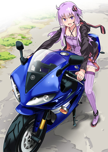 農道でバイクに跨るゆかりさん まいまい さんのイラスト ニコニコ静画 イラスト