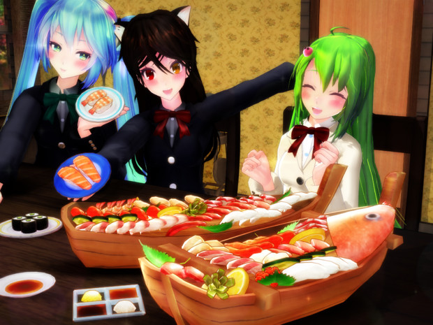 お刺身を食べよう お寿司も食べよう 海冥 さんのイラスト ニコニコ静画 イラスト