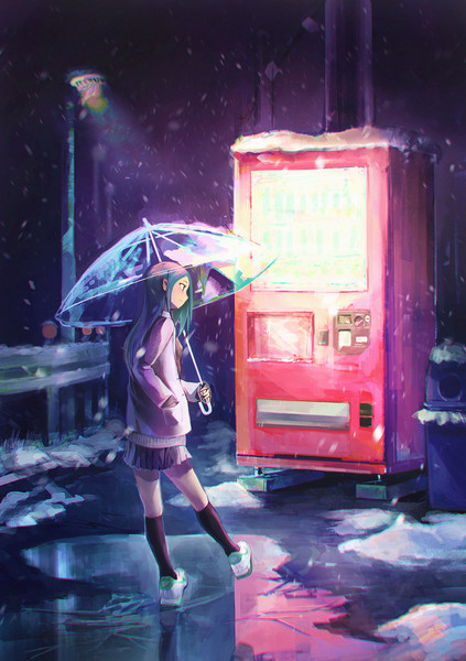 自販機と女の子 ぼつもと さんのイラスト ニコニコ静画 イラスト