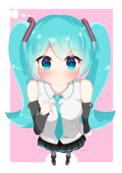 ドキドキしてる感じのミク めぐみるく さんのイラスト ニコニコ静画 イラスト