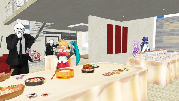 夕食は立食パーティー Raksaasa さんのイラスト ニコニコ静画 イラスト