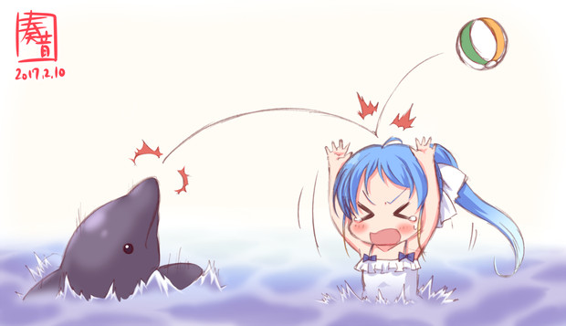 わんどろイルカとさみちゃん 奏音 さんのイラスト ニコニコ静画 イラスト