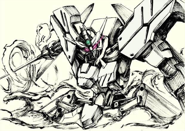墨絵 機動戦士ガンダムヴィダール カワバタヨシヒロ さんのイラスト ニコニコ静画 イラスト