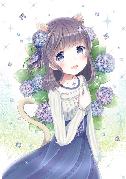 雨粒と紫陽花 ななせるりか さんのイラスト ニコニコ静画 イラスト