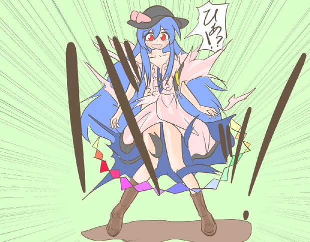 天子さん はだける 問４３９ 文字無し版 ミャーモン さんのイラスト ニコニコ静画 イラスト