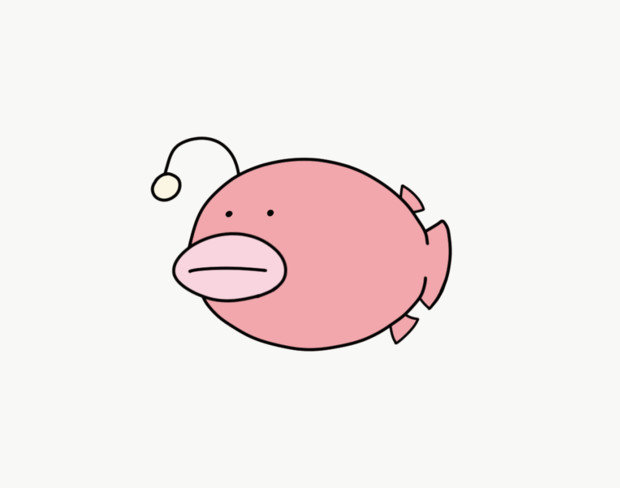 Gifアニメ 画面を泳ぐあんこうチームのあんこう ニコニコ静画 イラスト