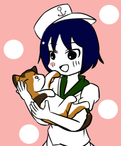 猫を抱っこする牛乳 江賀 さんのイラスト ニコニコ静画 イラスト
