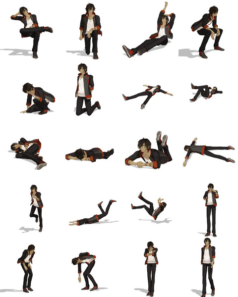 スーパーイラストコレクション 50 座る ポーズ かっこいい