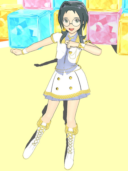 Mmdモデル配布 岡本まなみ シャイニーフェスタ衣装 灰色 さんのイラスト ニコニコ静画 イラスト