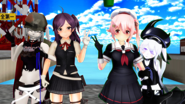青葉の艦娘フォトギャラリーno 44 春雨 駆逐棲姫 萩風 駆逐水鬼 ダイゴ さんのイラスト ニコニコ静画 イラスト