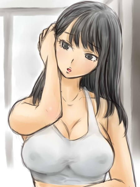 髪をかき上げる女の子 ニコニコ静画 イラスト