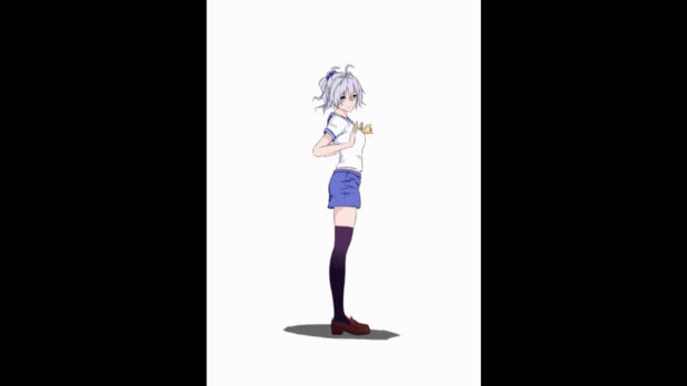 青葉、じっとしてられないな【GIF】
