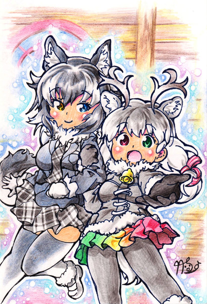 けものフレンズ 狼さんとトナカイちゃん 竹ちょ さんのイラスト ニコニコ静画 イラスト