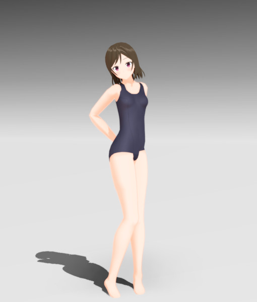 配布 スクール水着娘 Mmdオリキャラ スパークリング湯豆腐 さんのイラスト ニコニコ静画 イラスト