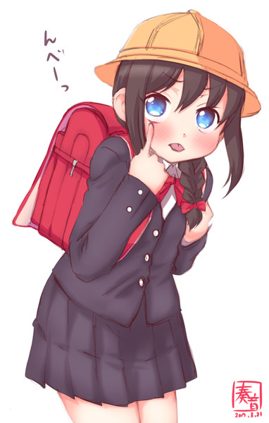 わんどろ通学帽時雨 奏音 さんのイラスト ニコニコ静画 イラスト