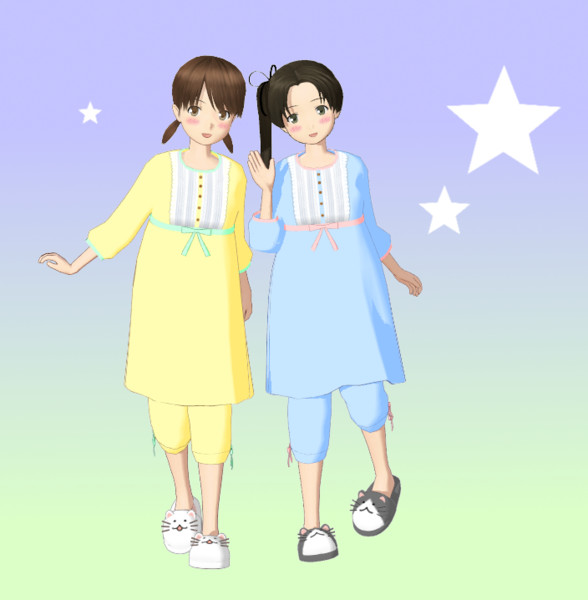 Mmd艦これ パジャマ 衣装セット配布 Kizck さんのイラスト ニコニコ静画 イラスト